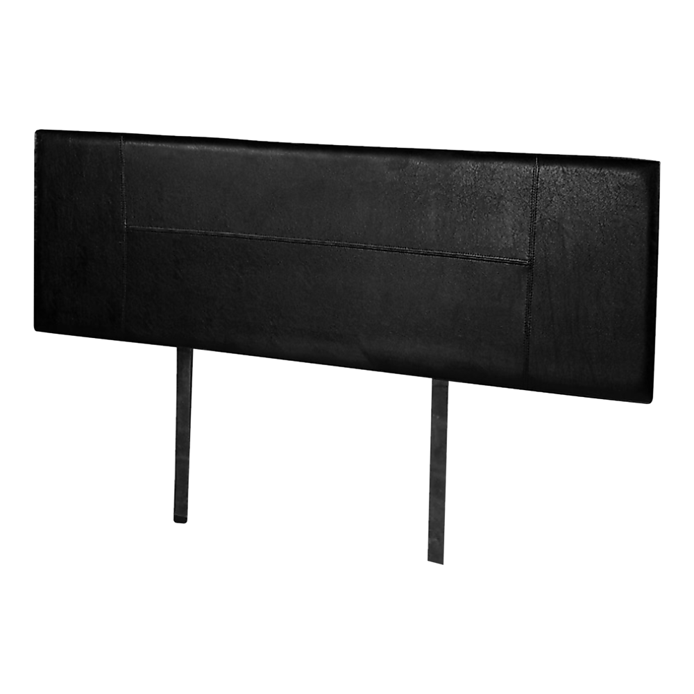 Rosewood stitched bed head in black for a queen bed