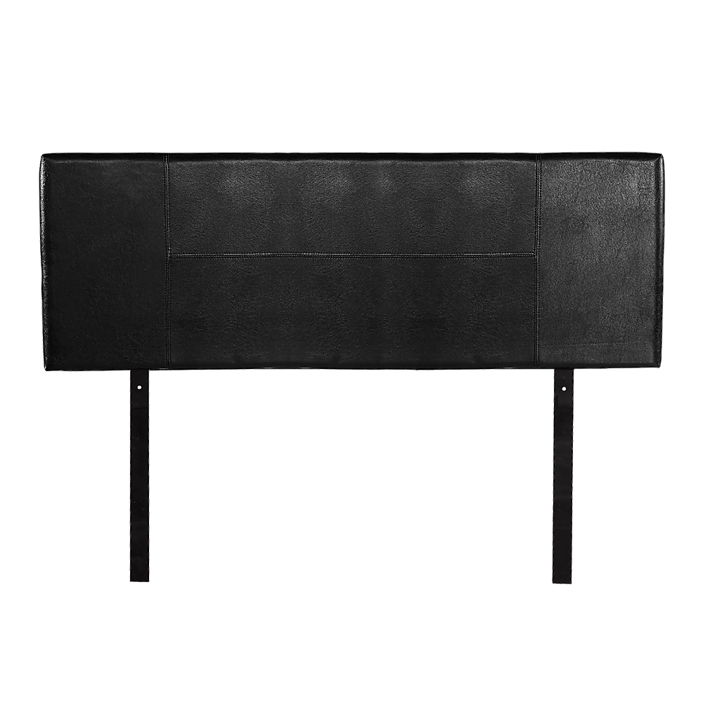 Rosewood stitched bed head in black for a queen bed