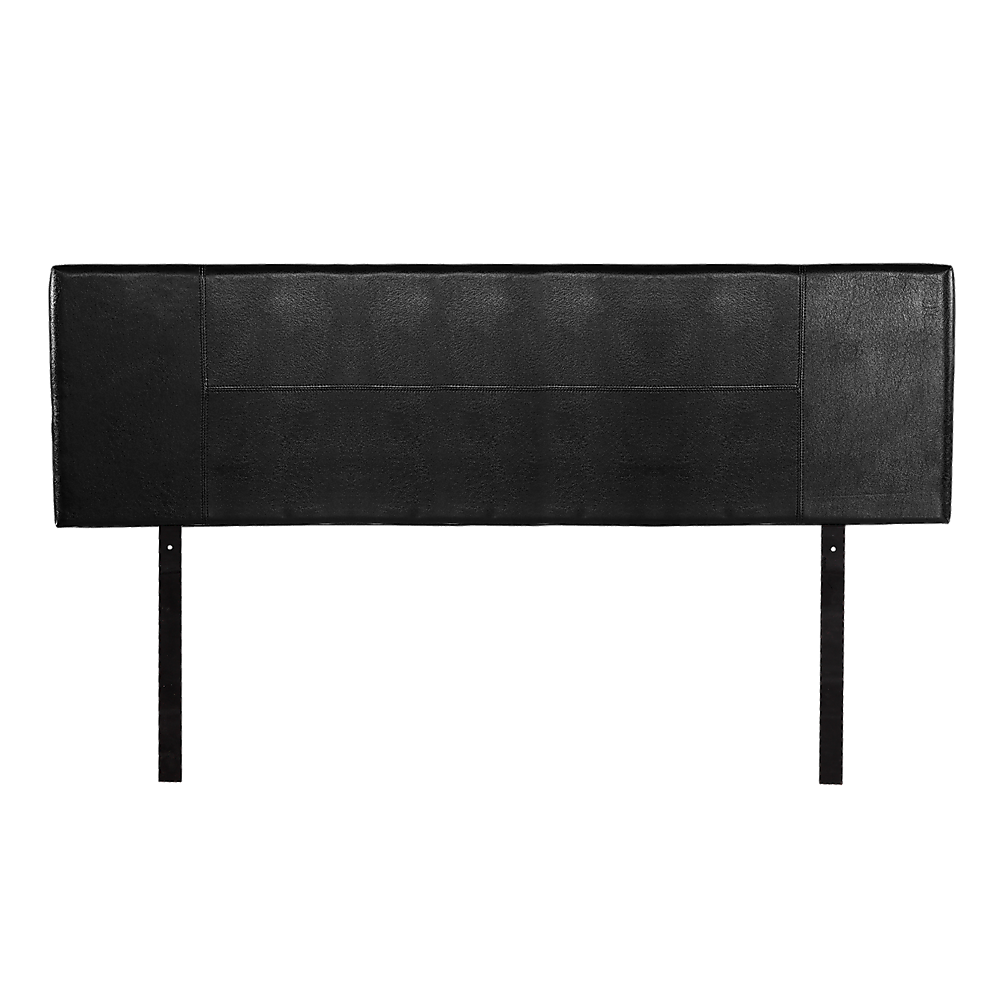 Rosewood stitched bed head in black for a king bed