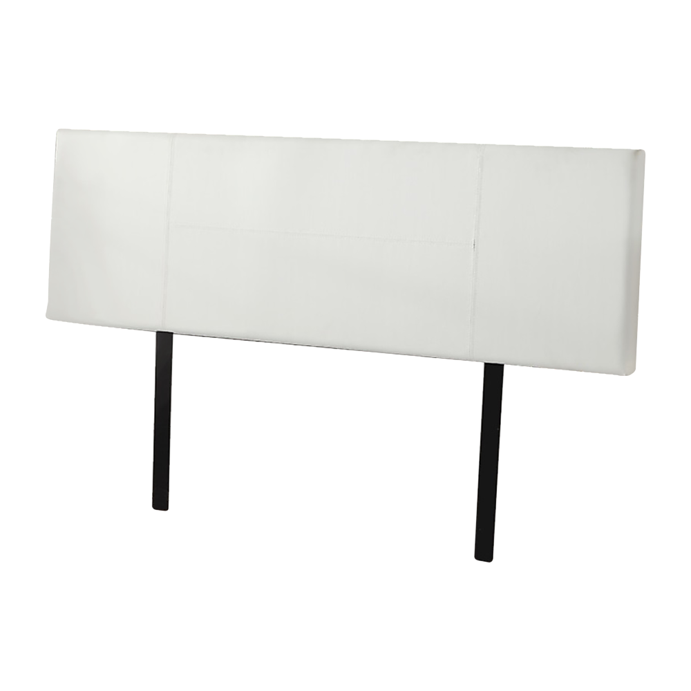 Rosewood stitched bed head in white for a king bed