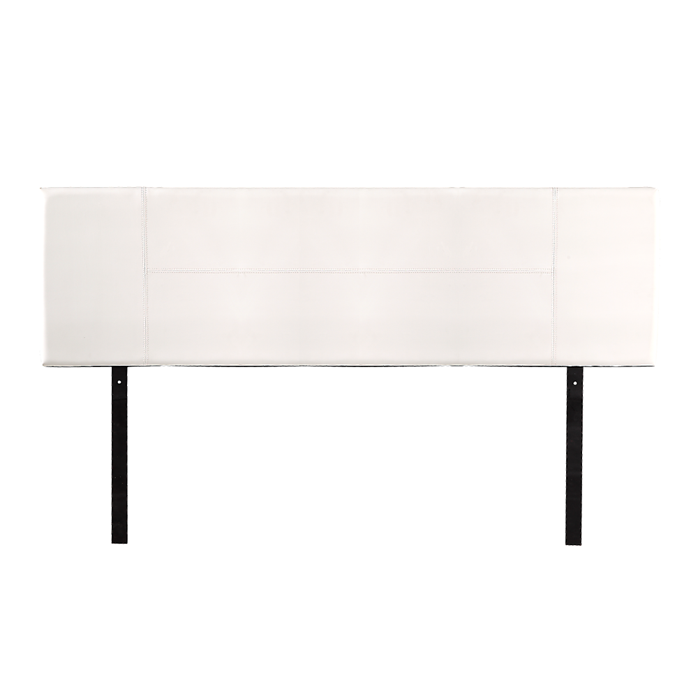 Rosewood stitched bed head in white for a king bed