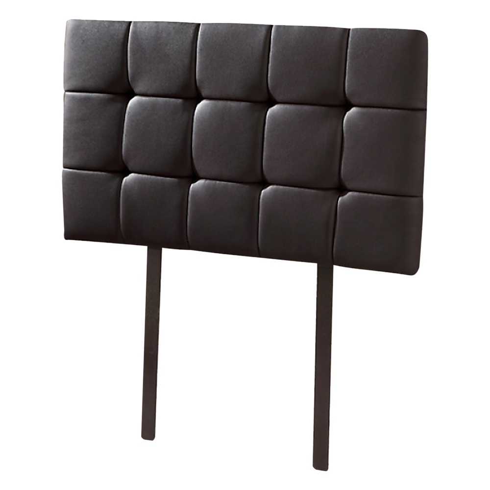 Mannus tufted bed head in black for a single bed