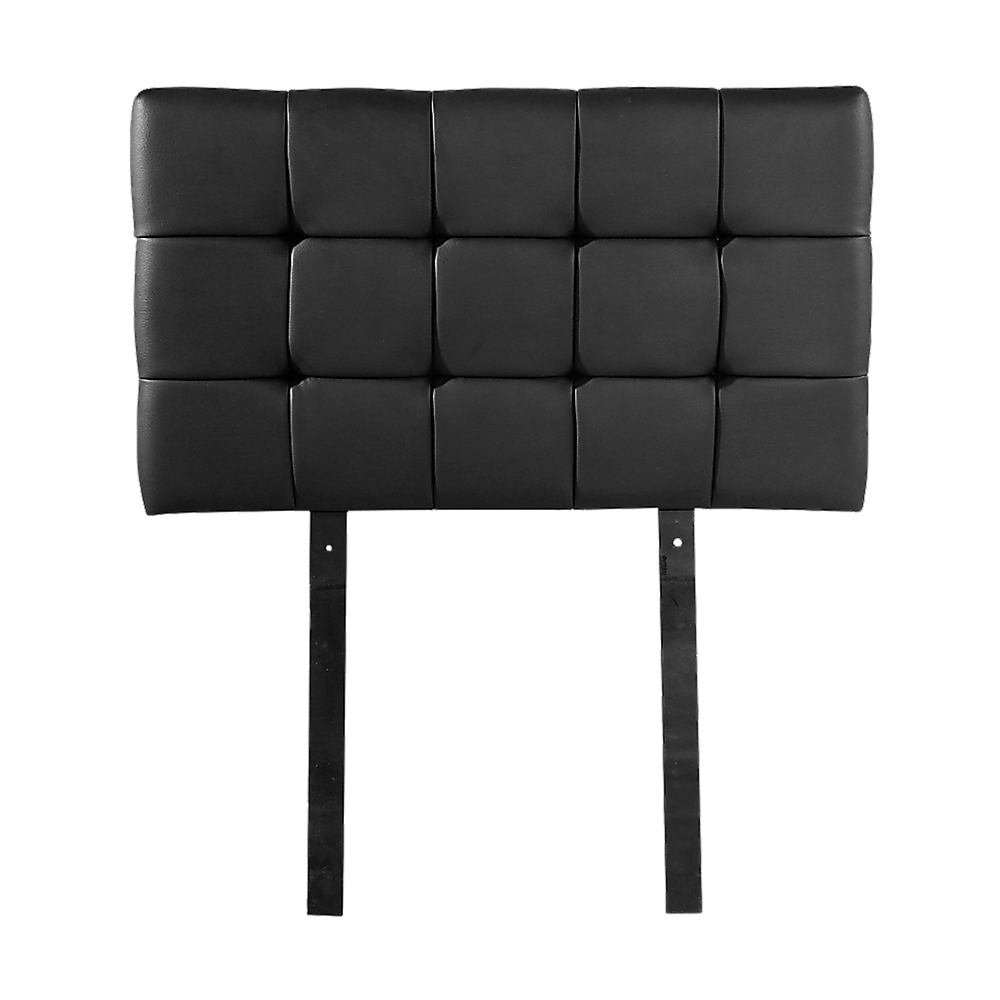 Mannus tufted bed head in black for a single bed