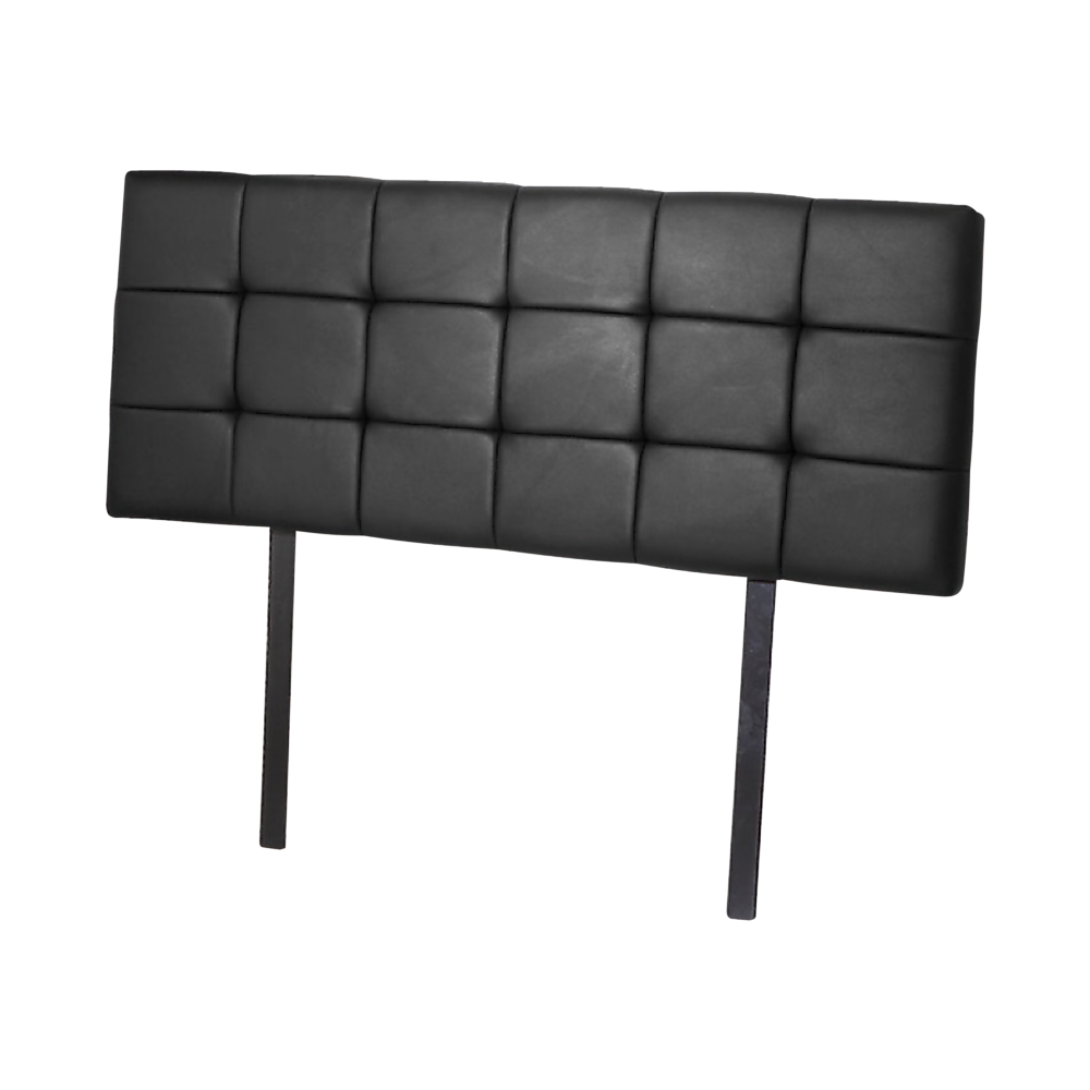Mannus tufted bed head in black for a double bed