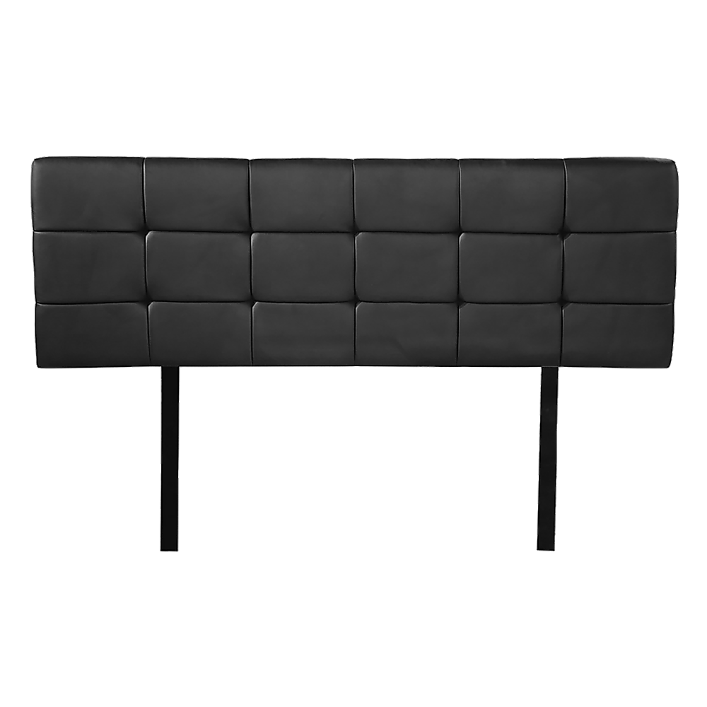 Mannus tufted bed head in black for a double bed