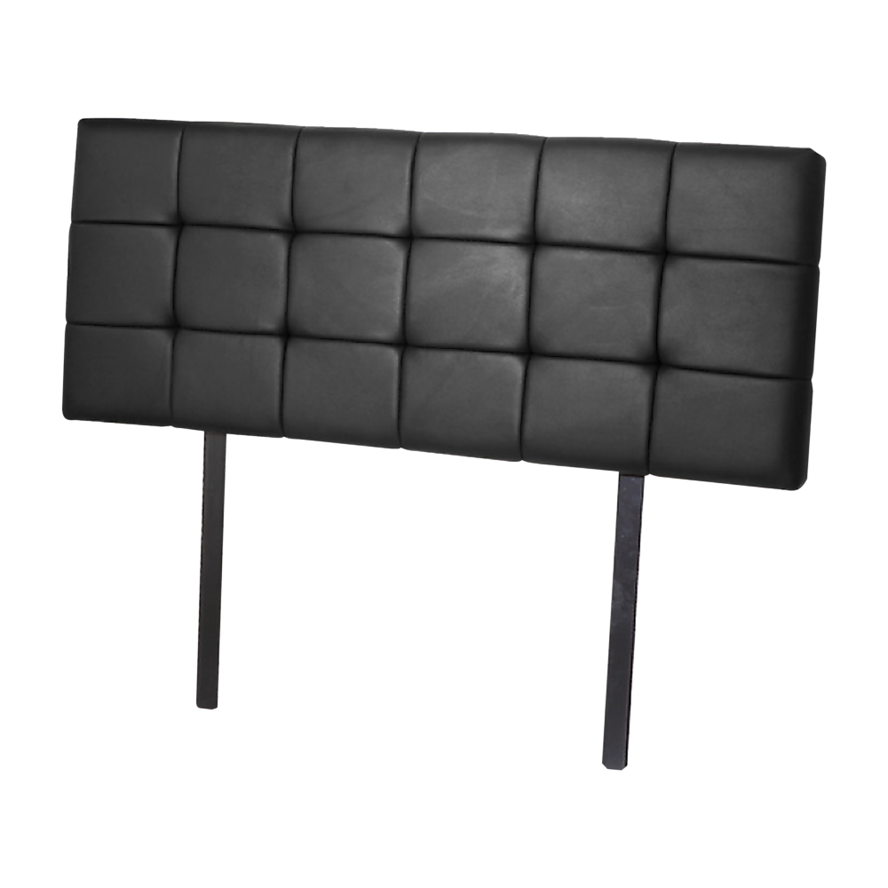 Mannus tufted bed head in black for a queen bed