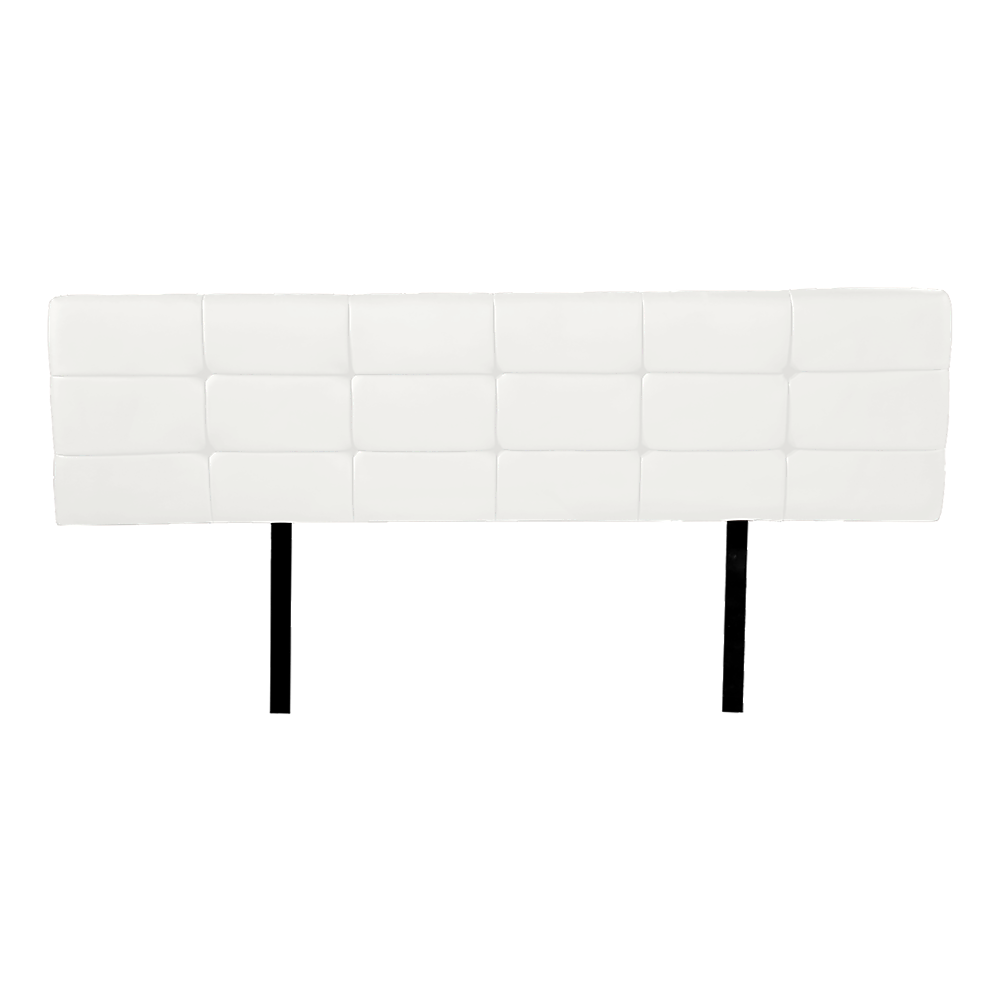 Mannus tufted bed head in white for a king bed
