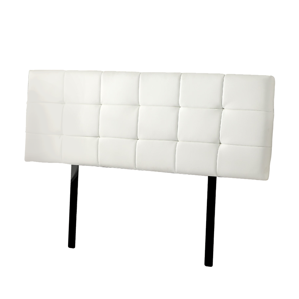 Mannus tufted bed head in white for a king bed