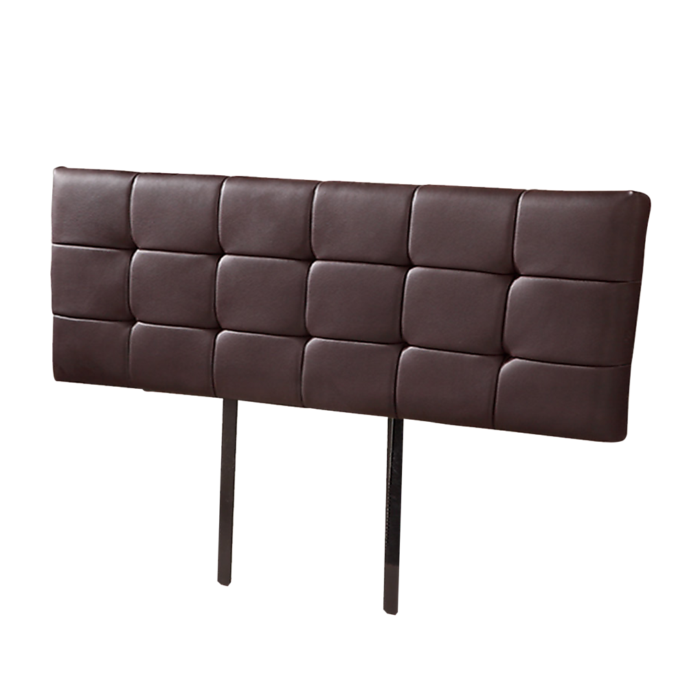 Mannus tufted bed head in brown for a king bed