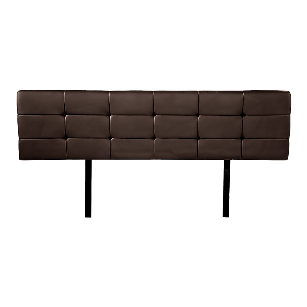 Mannus tufted bed head in brown for a king bed