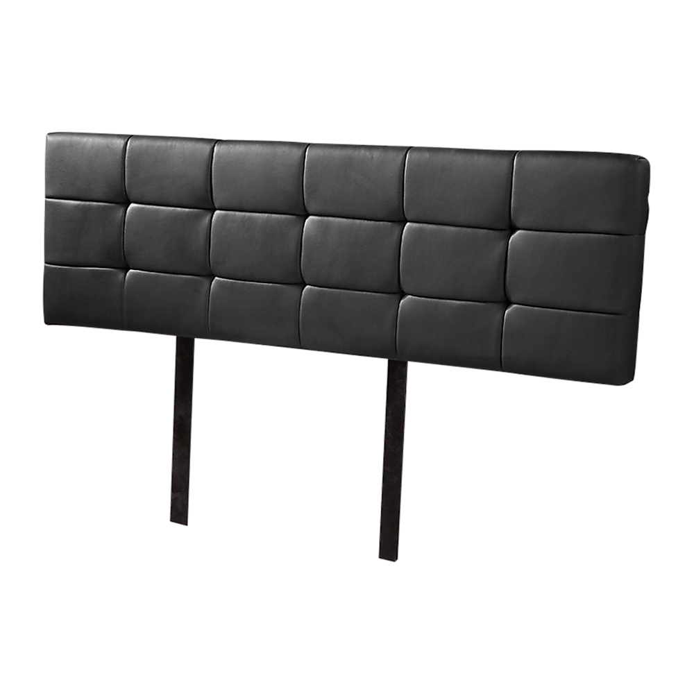 Mannus tufted bed head in black for a king bed