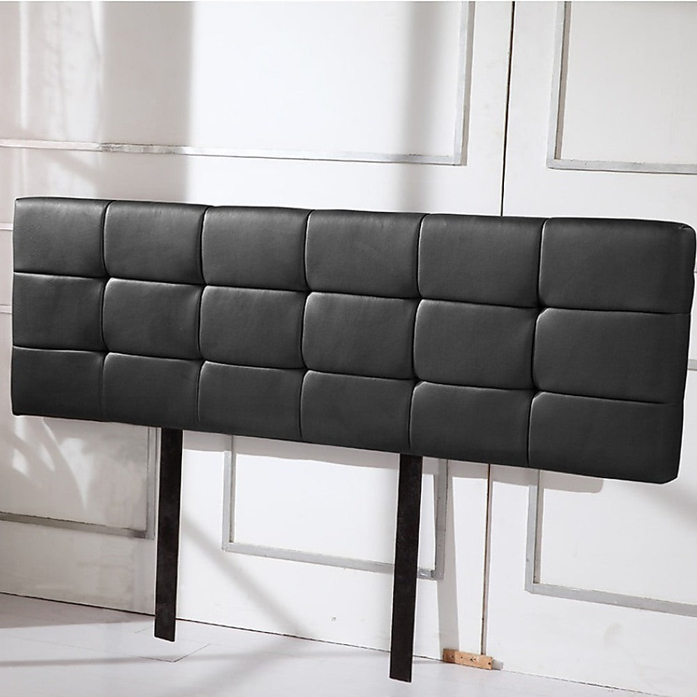 Mannus tufted bed head in black for a king bed