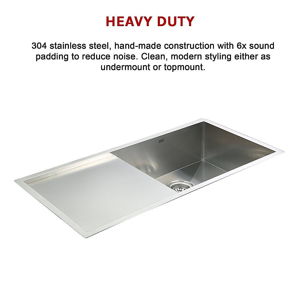 Handmade stainless steel kitchen sink 960x450mm