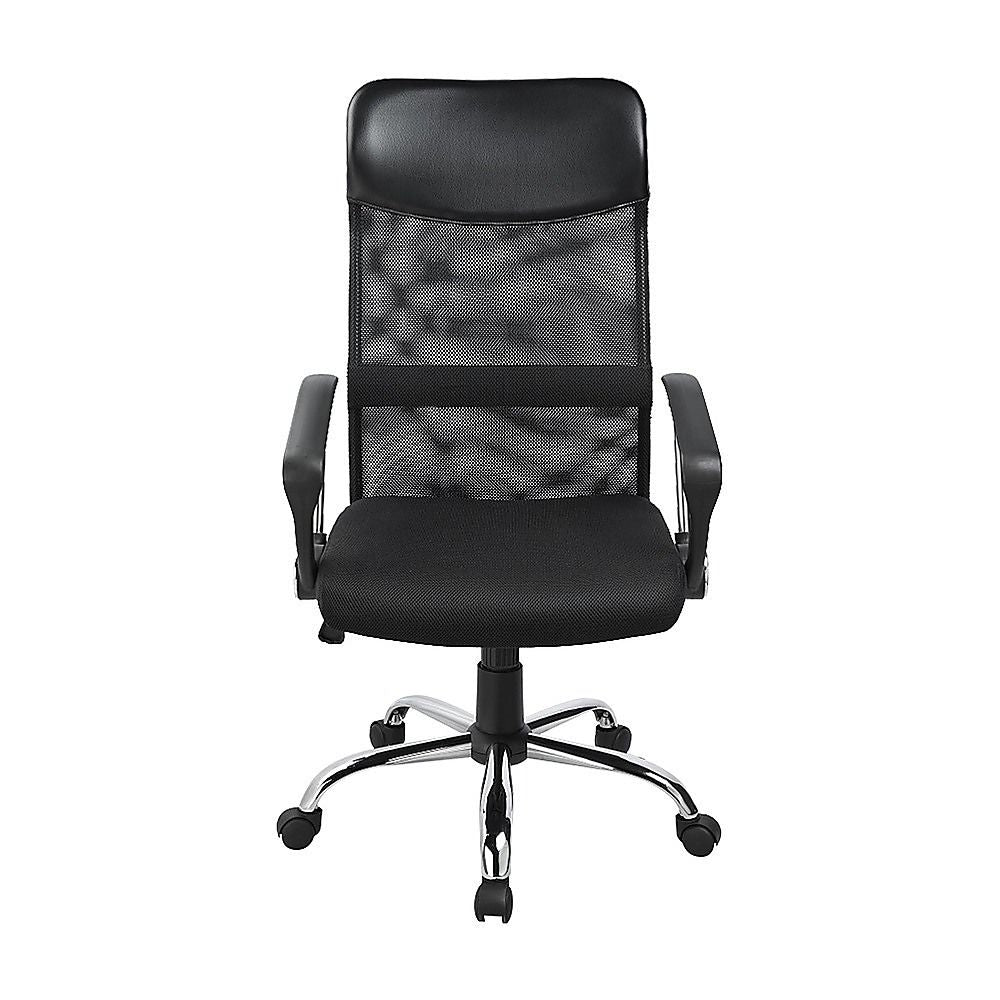Lancelin black faux leather and mesh executive office chair