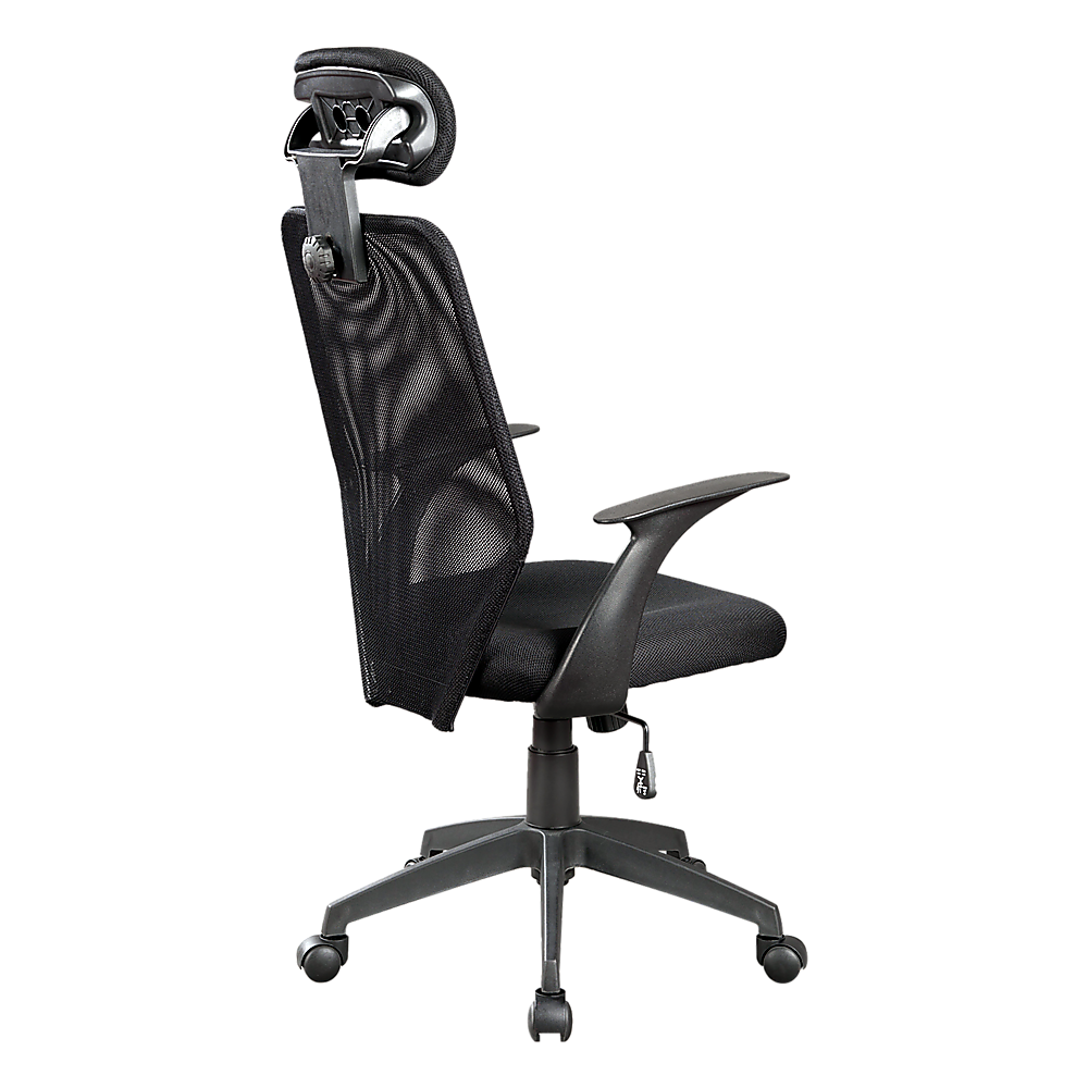 City Beach black mesh office chair with headrest in a home office