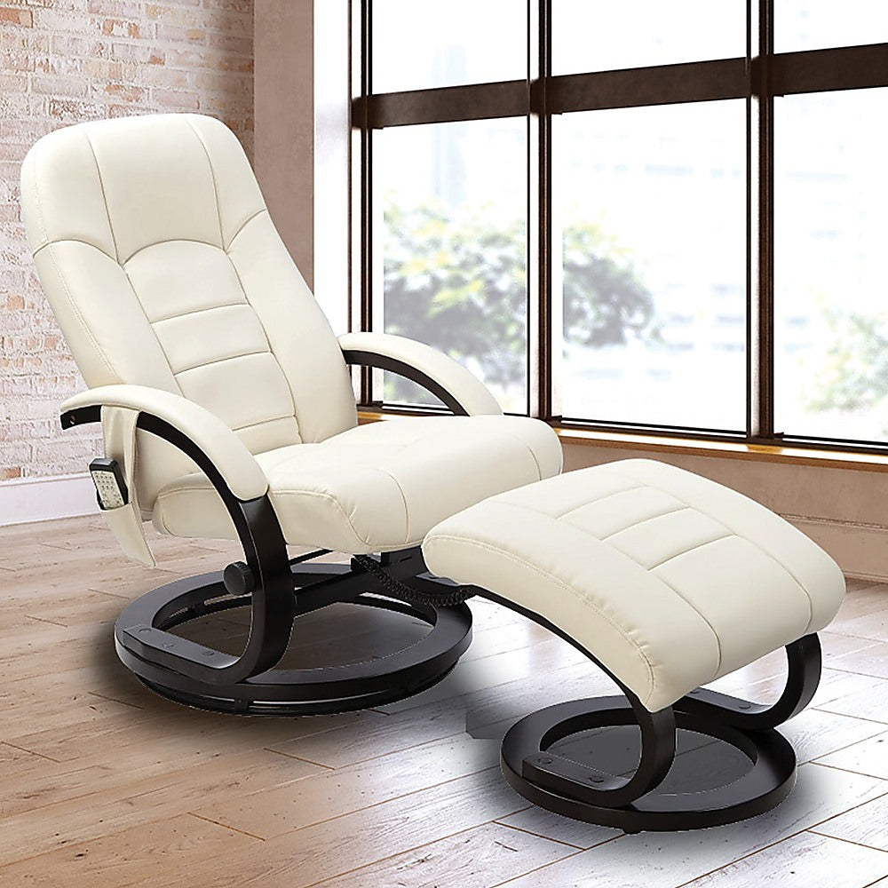 Musk Deluxe Massage Recliner Chair, Cream
