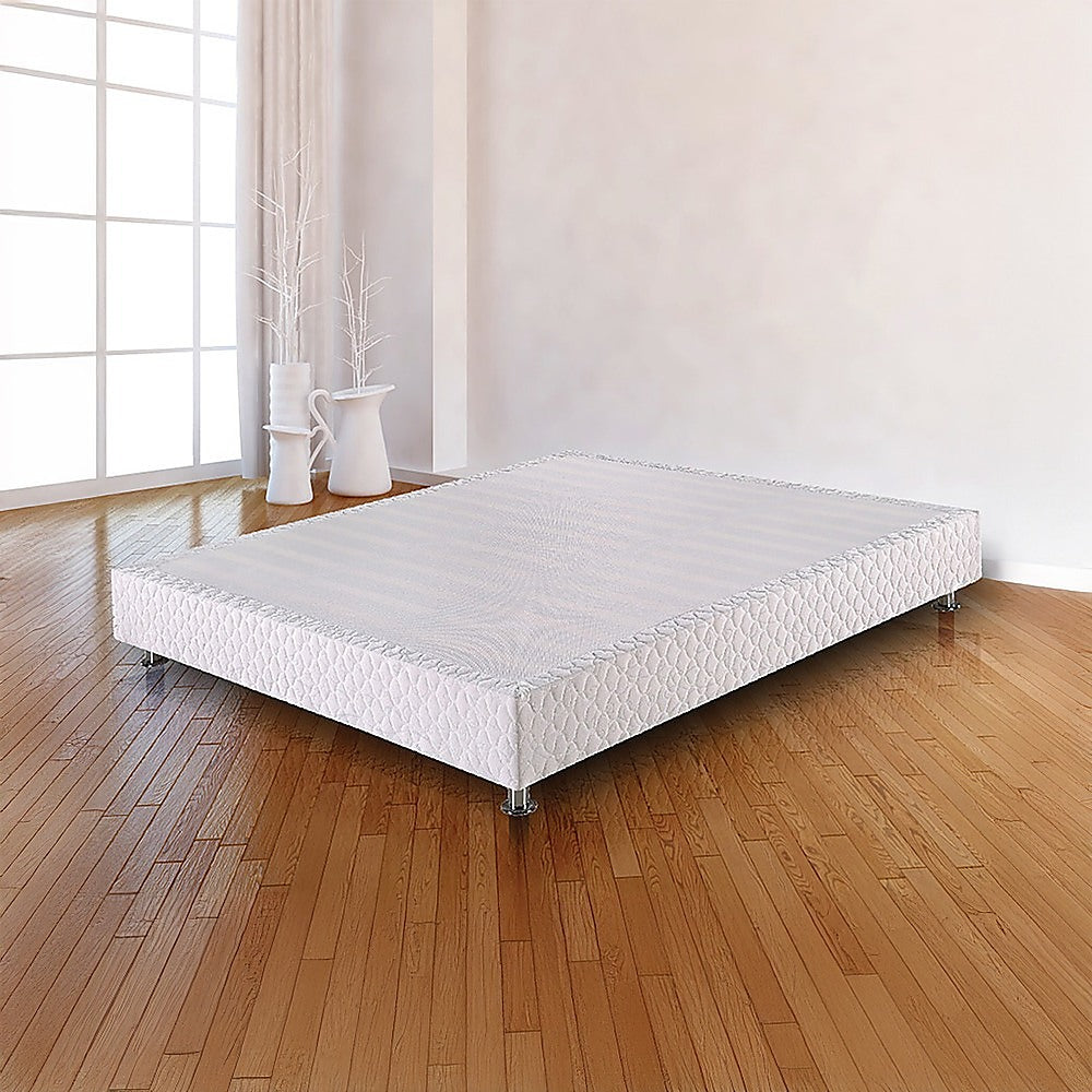 King ensemble bed base showing padded top and fabric finish — Allure Home Collections