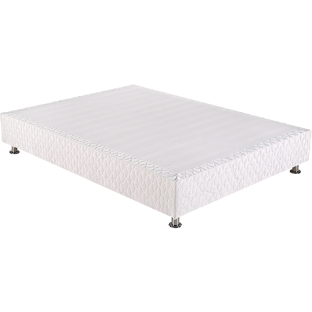 Salerno White Queen bed frame in a modern bedroom