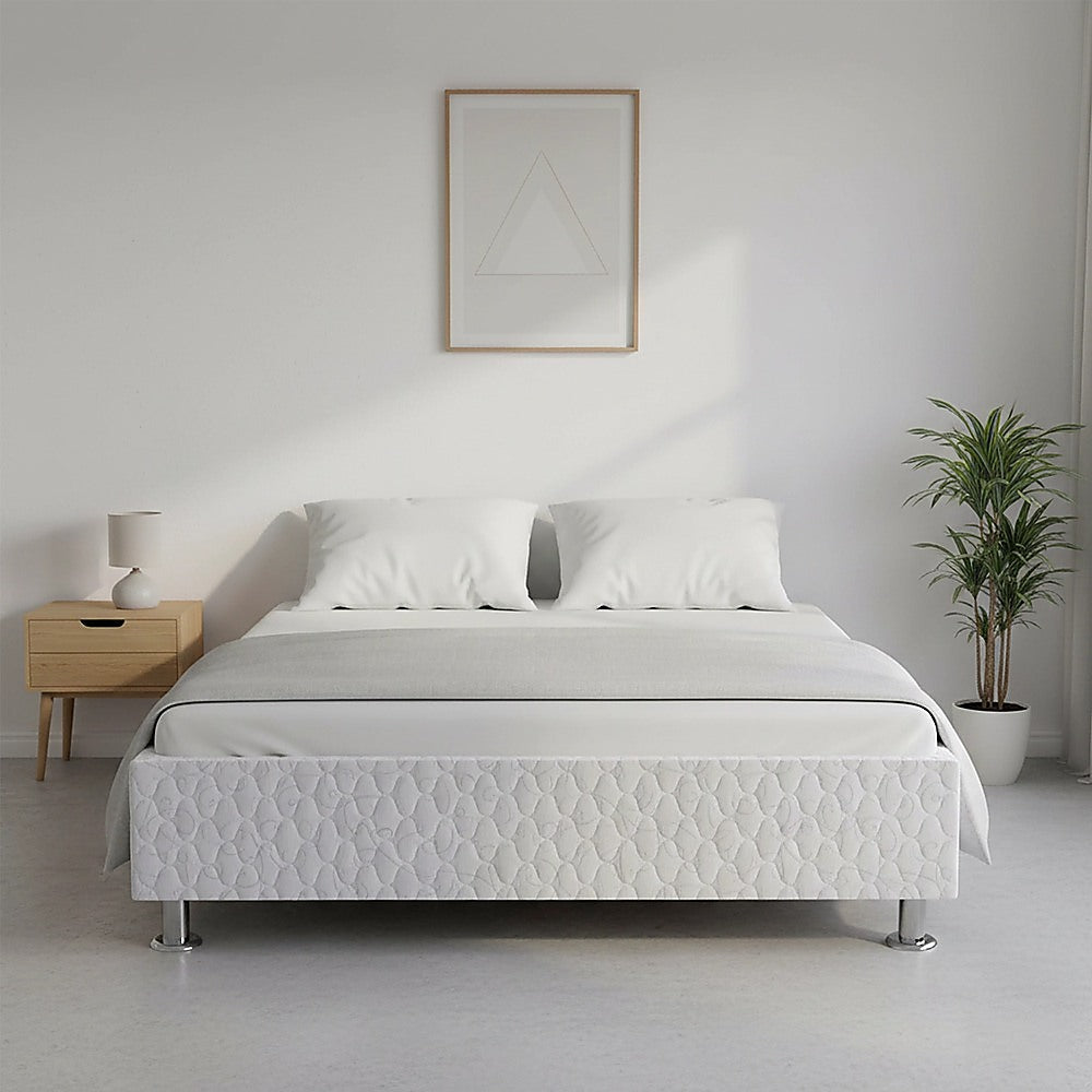 Salerno Double Ensemble Bed Base, White