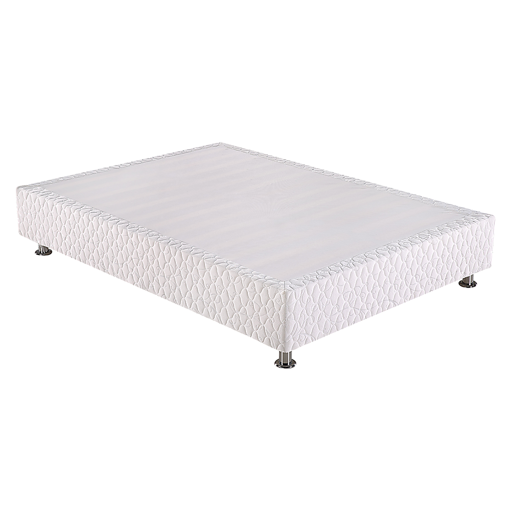 Salerno White Double bed frame in a modern bedroom