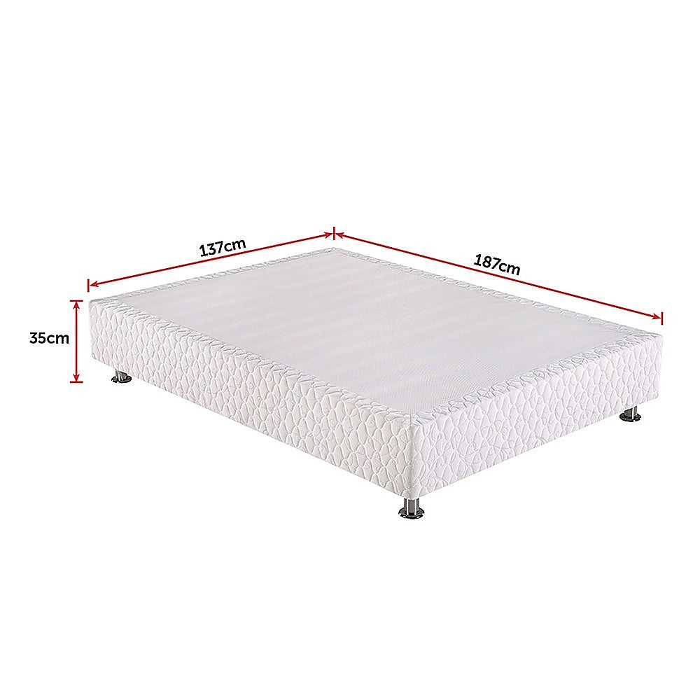 Salerno Double Ensemble Bed Base, White