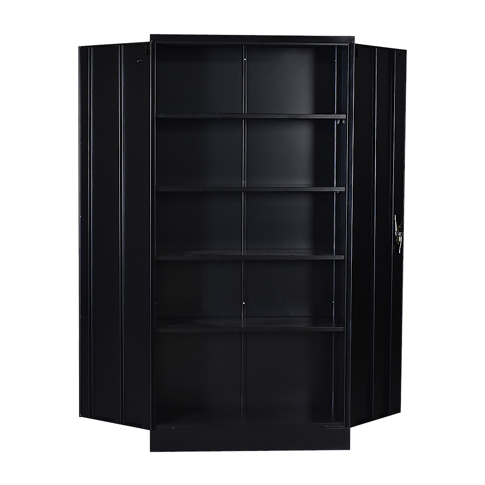 Pragel Two Door Steel Storage Locker Cabinet, 5 Shelf