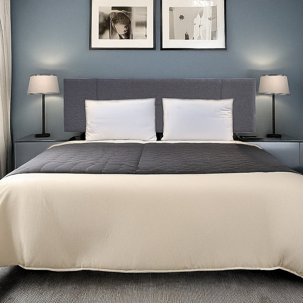 Jagungal Rectangular Bed Head, Grey King