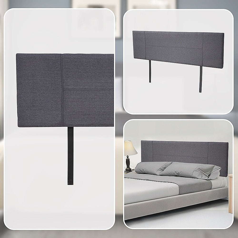 Jagungal Rectangular Bed Head, Grey King