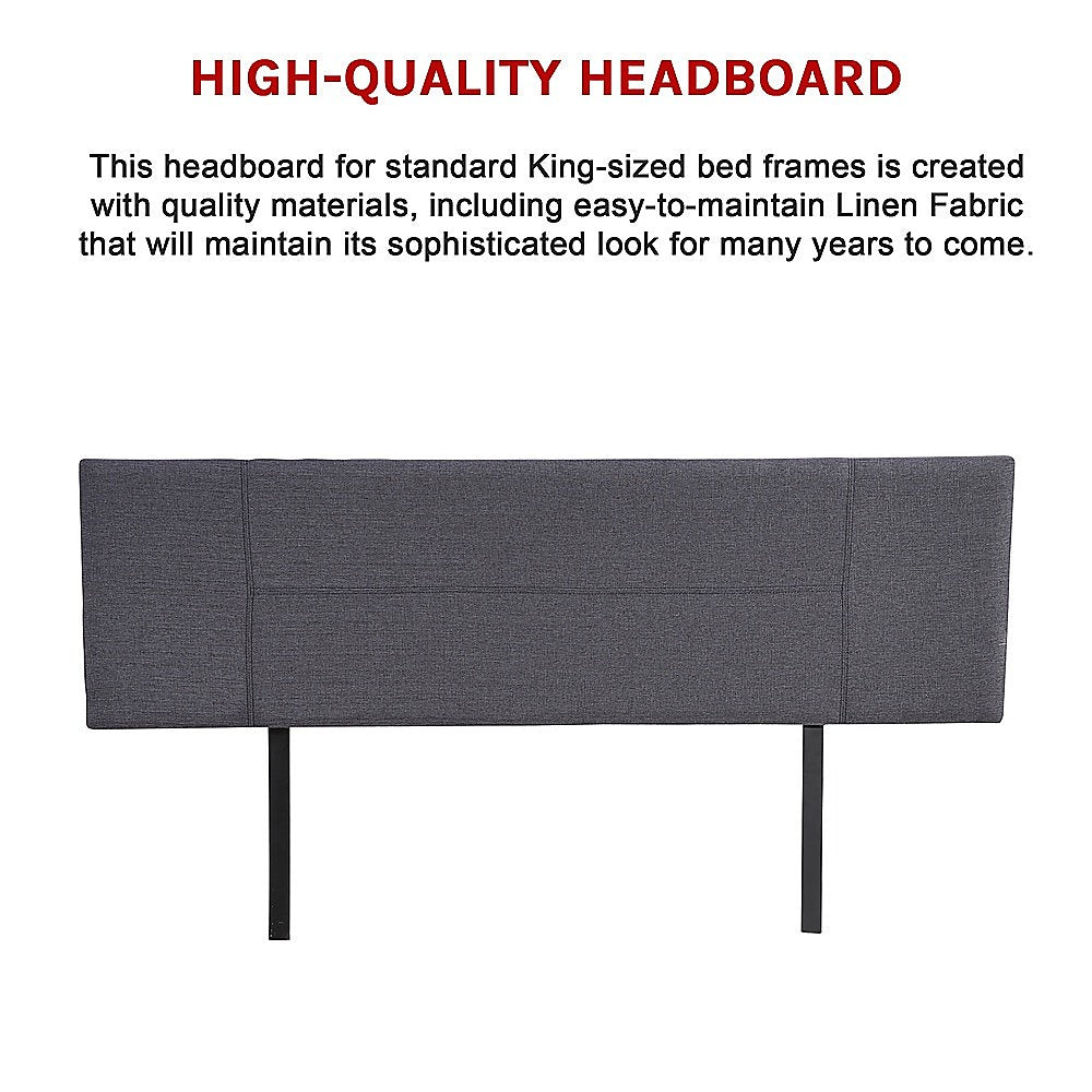 Jagungal Rectangular Bed Head, Grey King