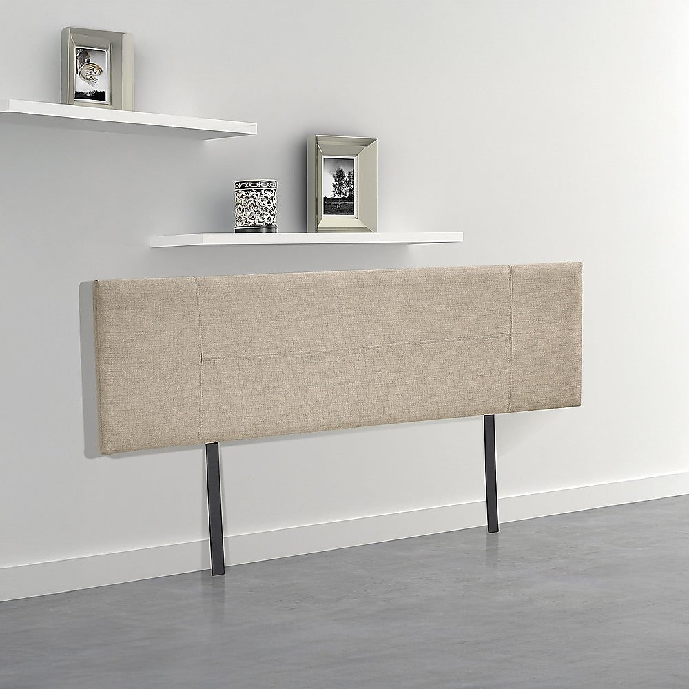 Jagungal Rectangular Bed Head, Beige King
