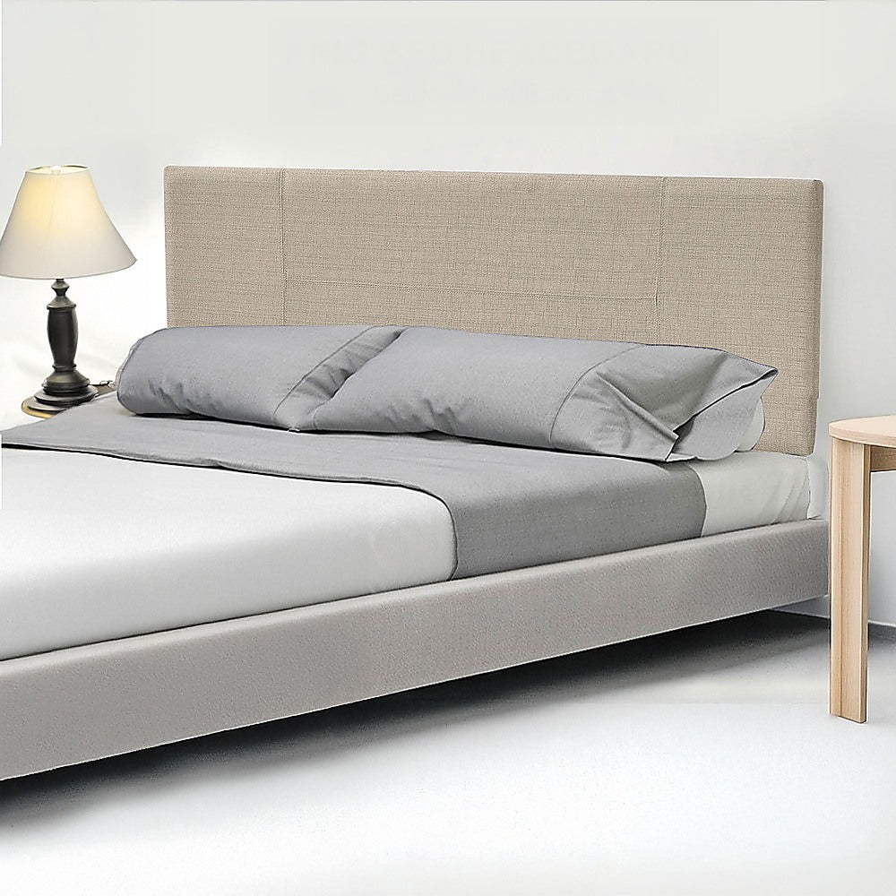 Jagungal Rectangular Bed Head, Beige King