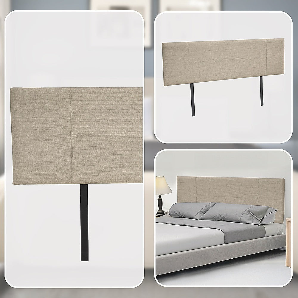 Jagungal Rectangular Bed Head, Beige King