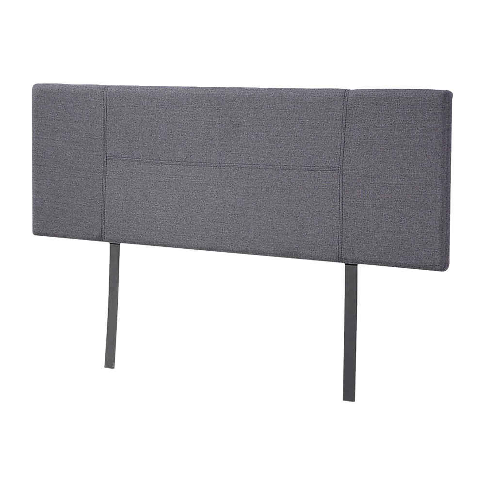 Jagungal Rectangular Bed Head, Grey Double