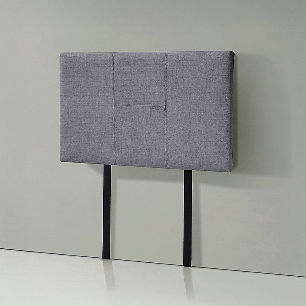 Jagungal Rectangular Bed Head, Grey Single