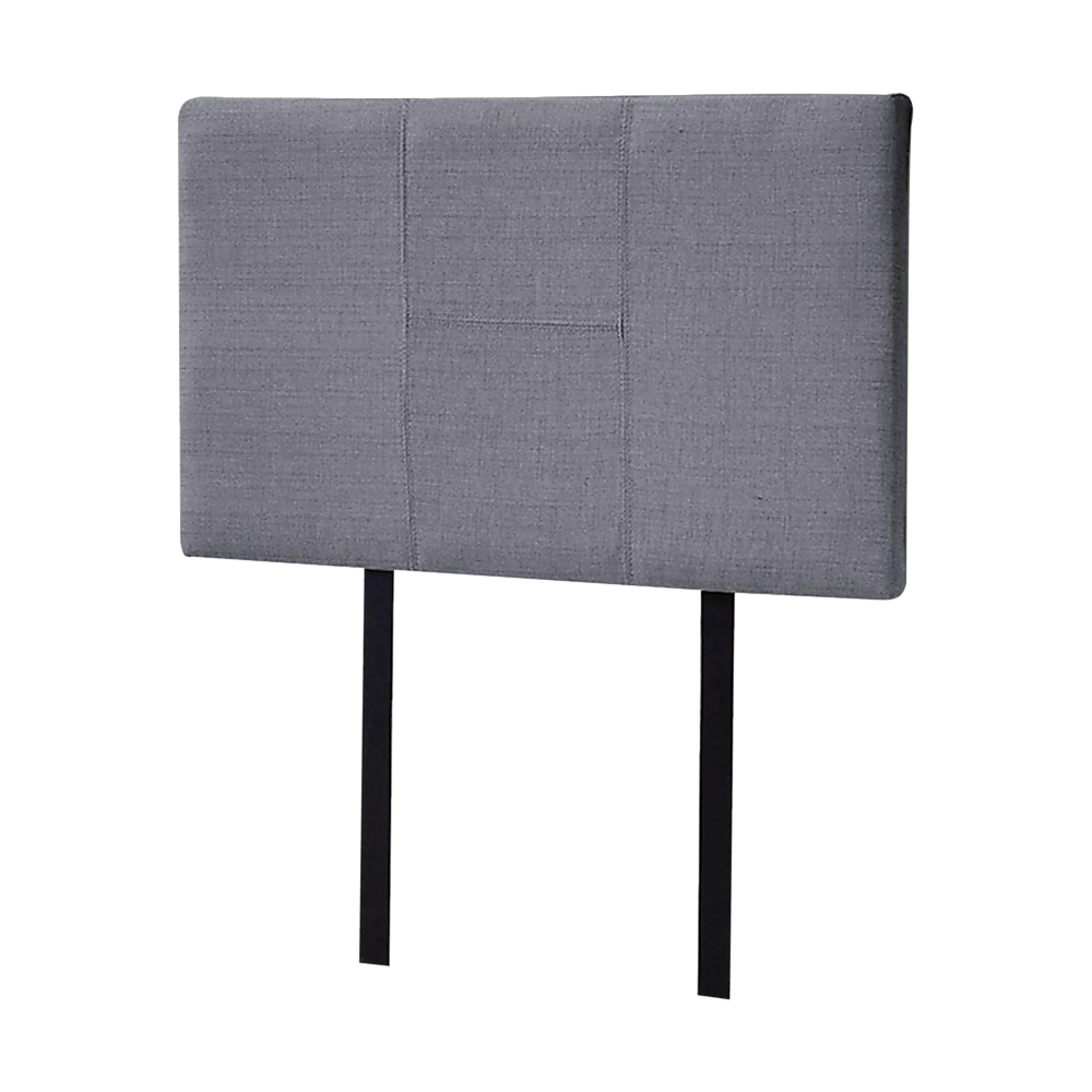 Jagungal Rectangular Bed Head, Grey Single