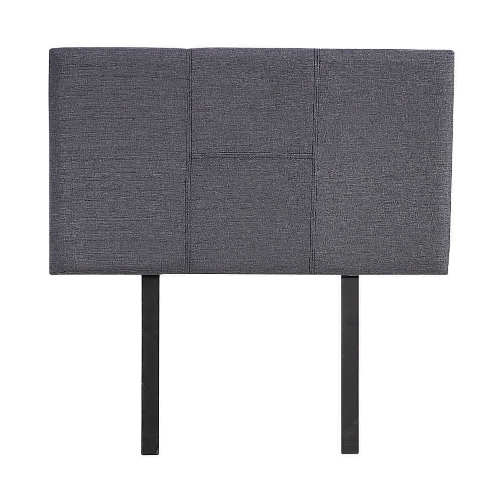Jagungal Rectangular Bed Head, Grey Single