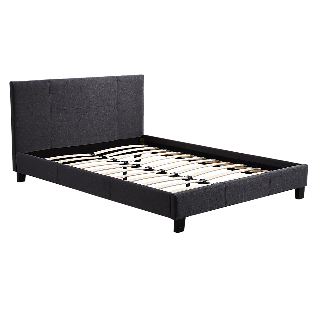 Sorrento Grey Double bed frame in a modern bedroom