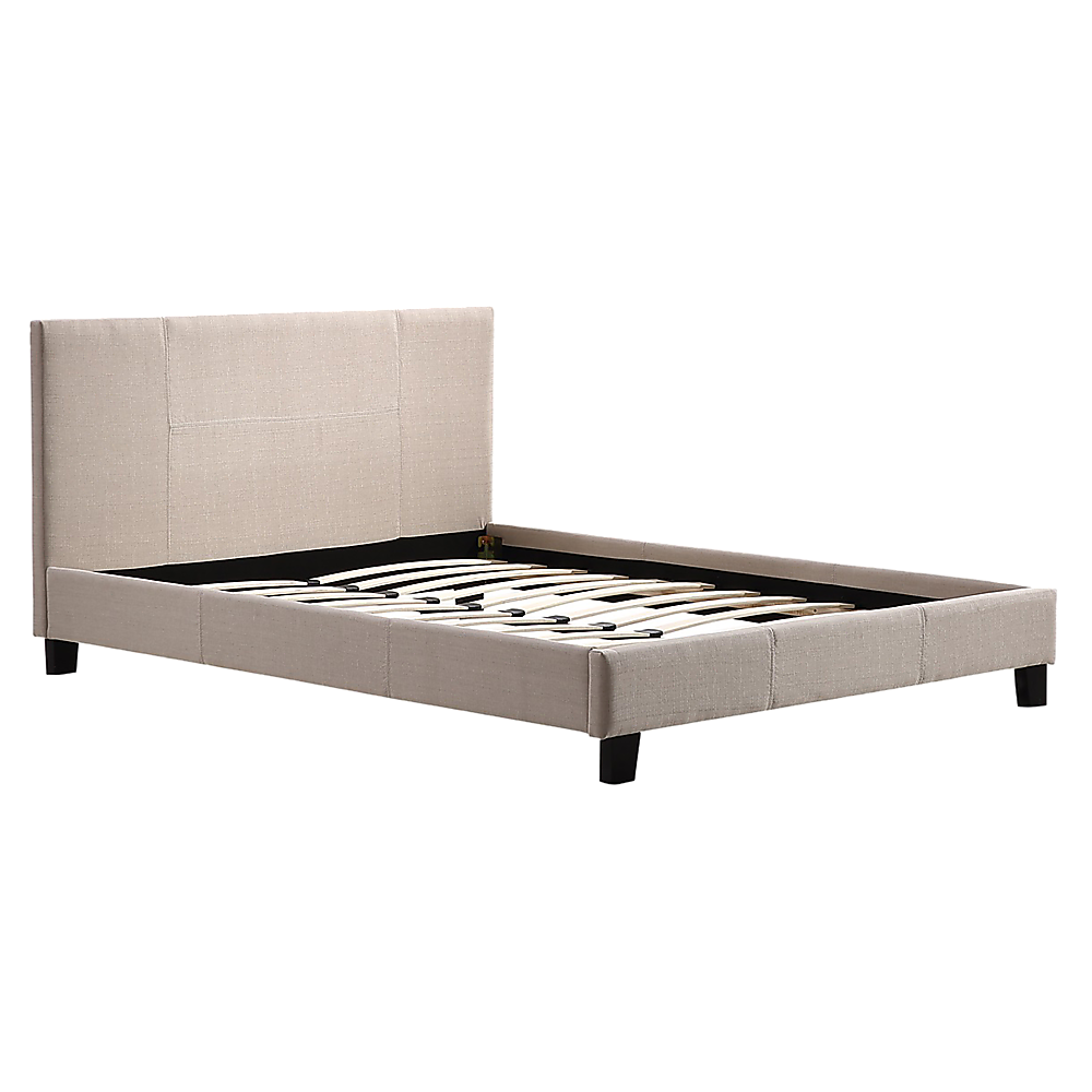 Sorrento Beige Double bed frame in a modern bedroom