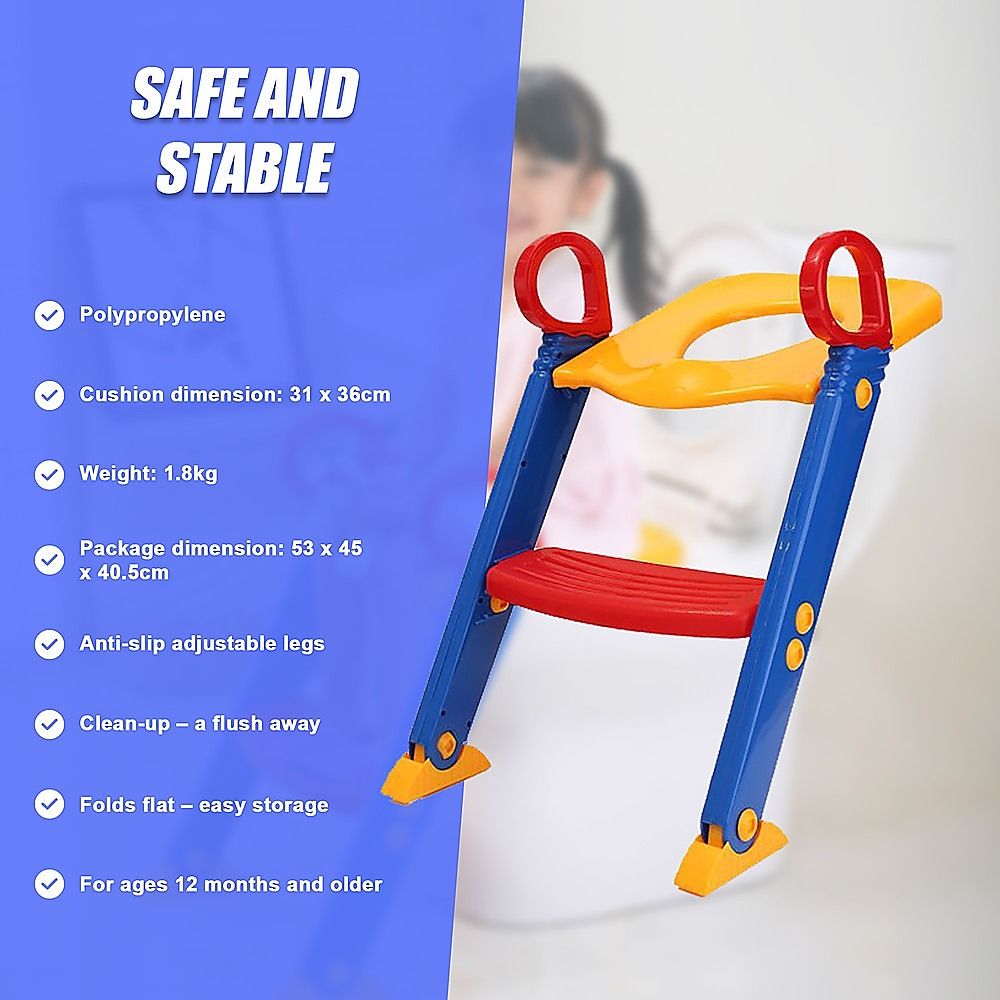 Toilet training ladder dimensions view