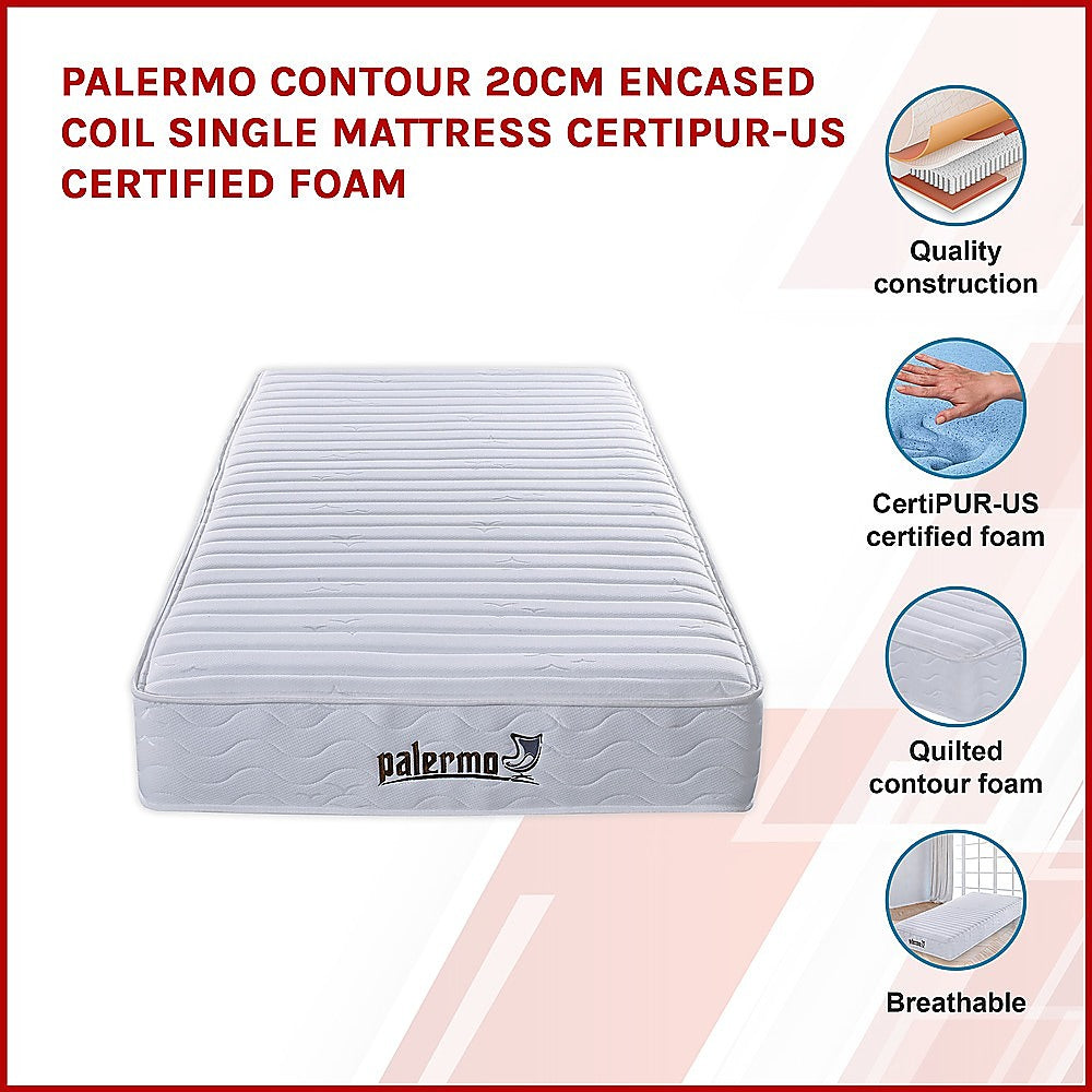 Hybrid Pocket Spring Mattress, 20cm Single