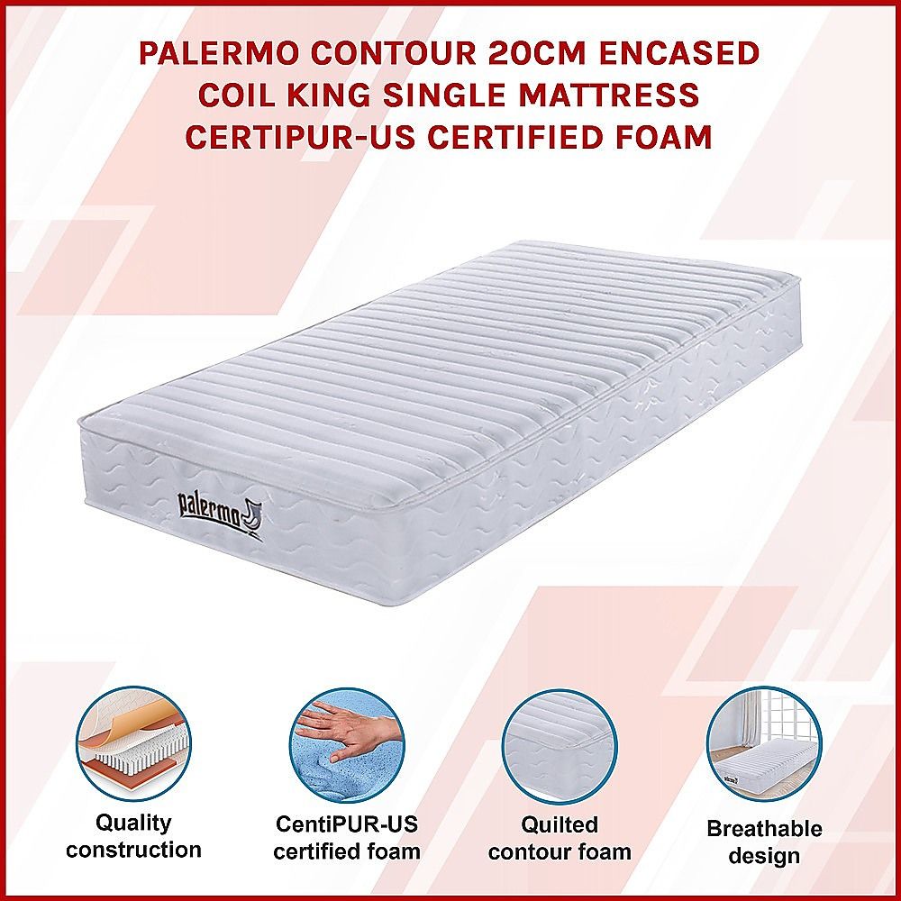 Pocket spring hybrid mattress, 20cm king single