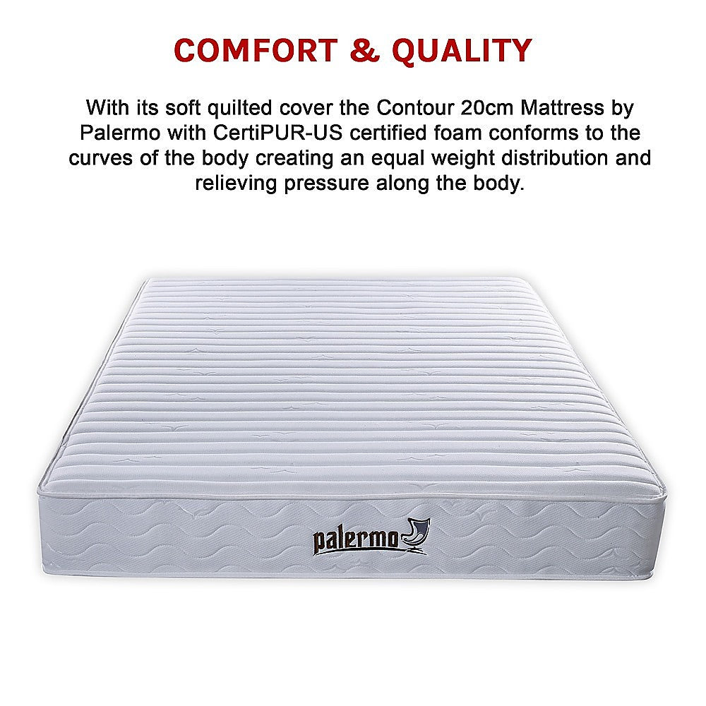 Encased coil hybrid pocket spring mattress, 20cm king
