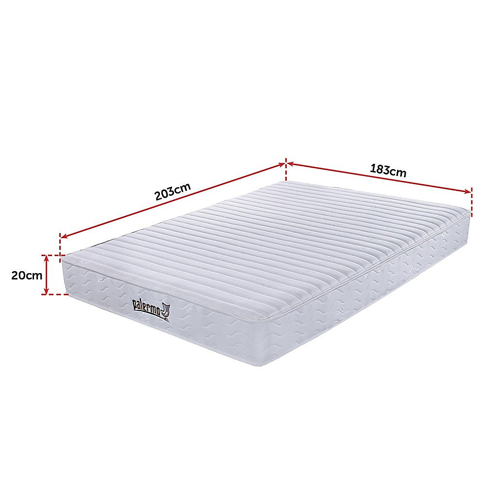 Encased coil hybrid pocket spring mattress, 20cm king