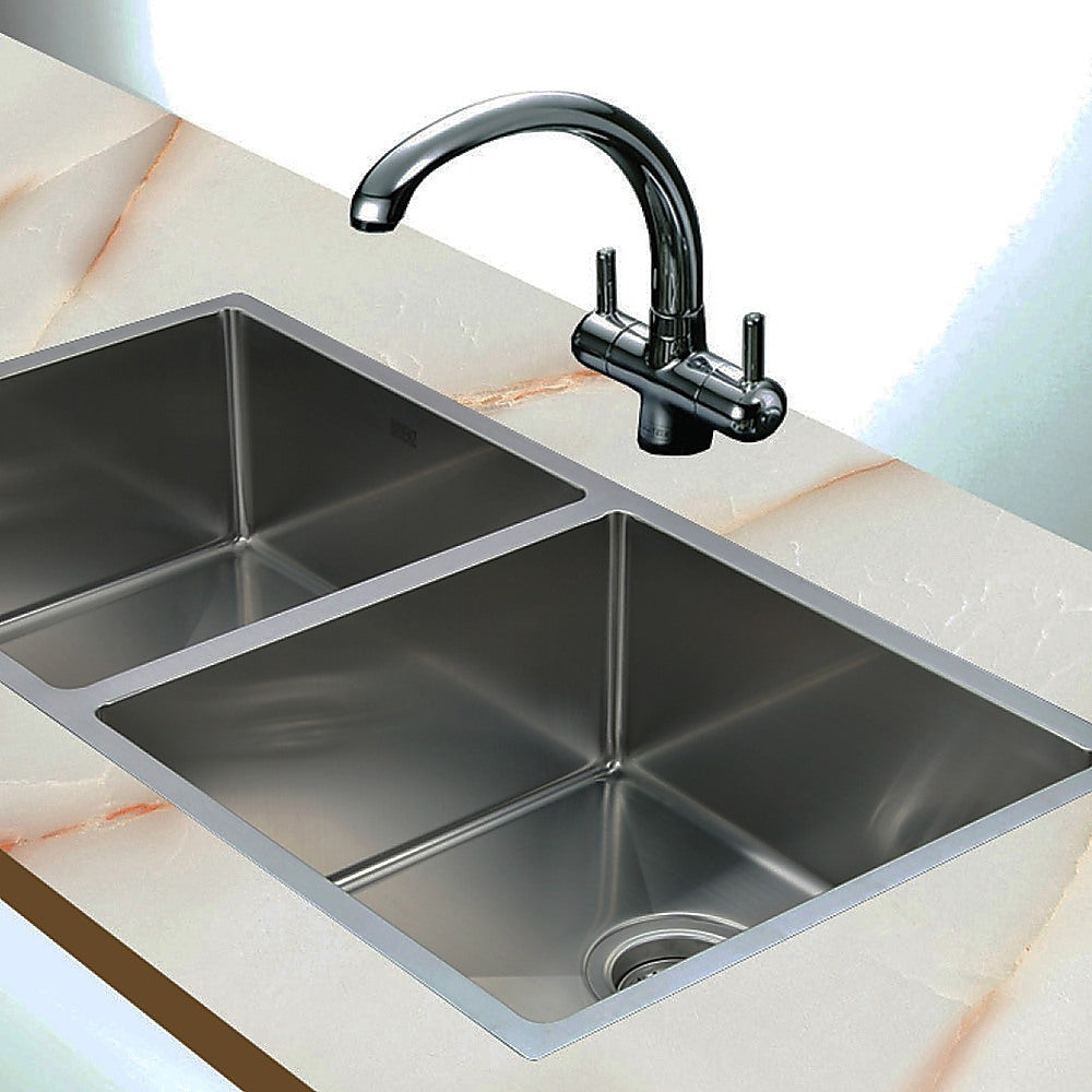 Handmade stainless steel kitchen sink 865x440mm