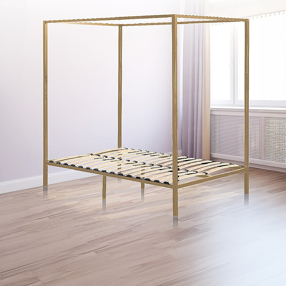 Allure four poster bed frame top canopy detail — Allure Home Collections