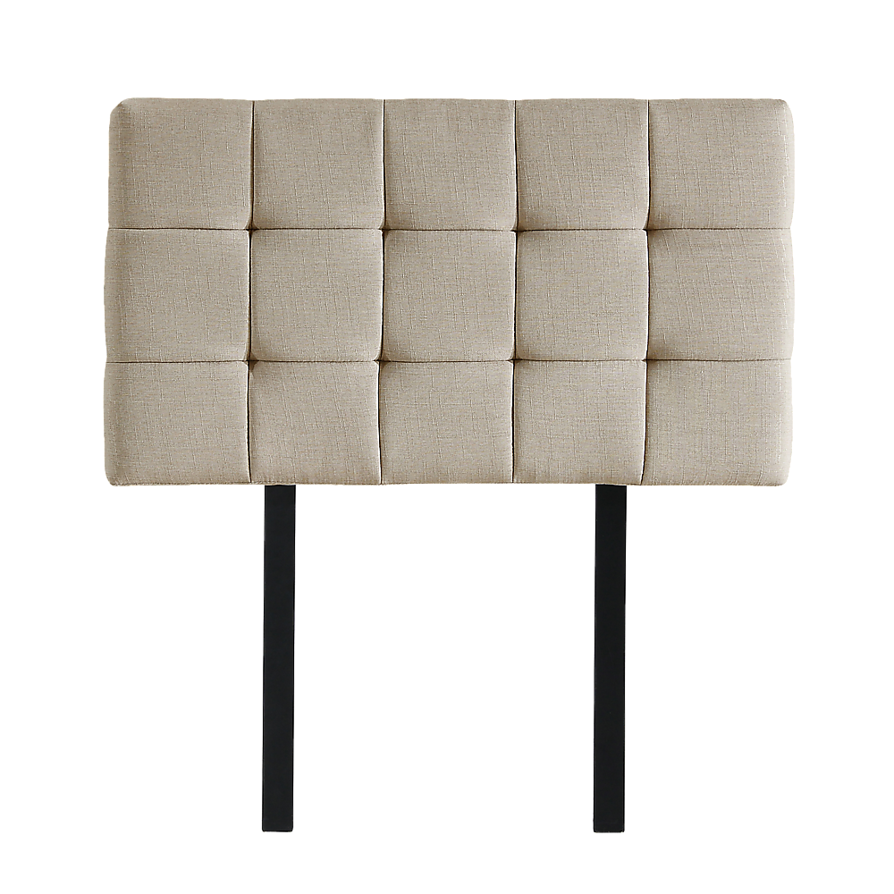 Tom Groggin Rectangular Bed Head, Beige Single