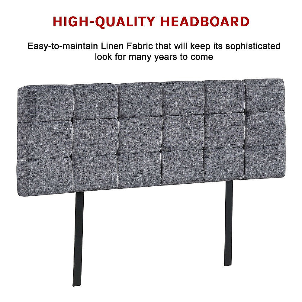 Billilingra Linen Bed Head, Grey Queen