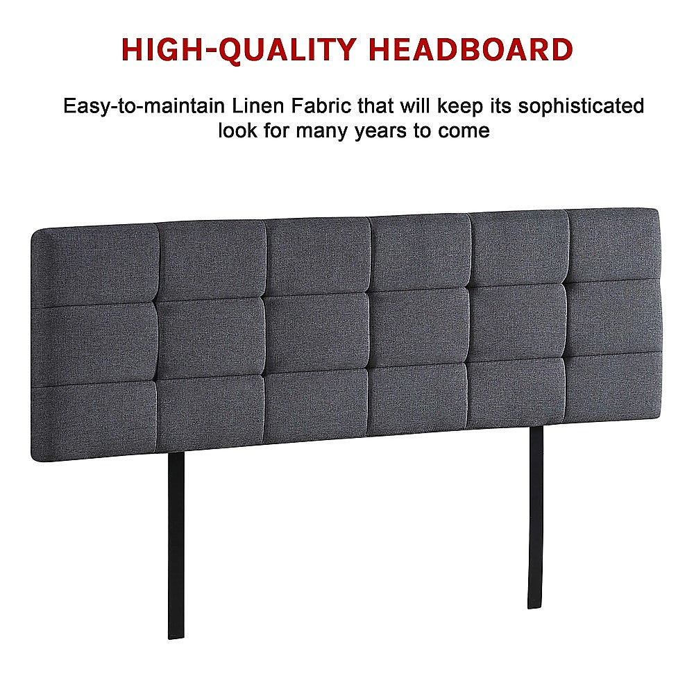 Billilingra Linen Bed Head, Grey King