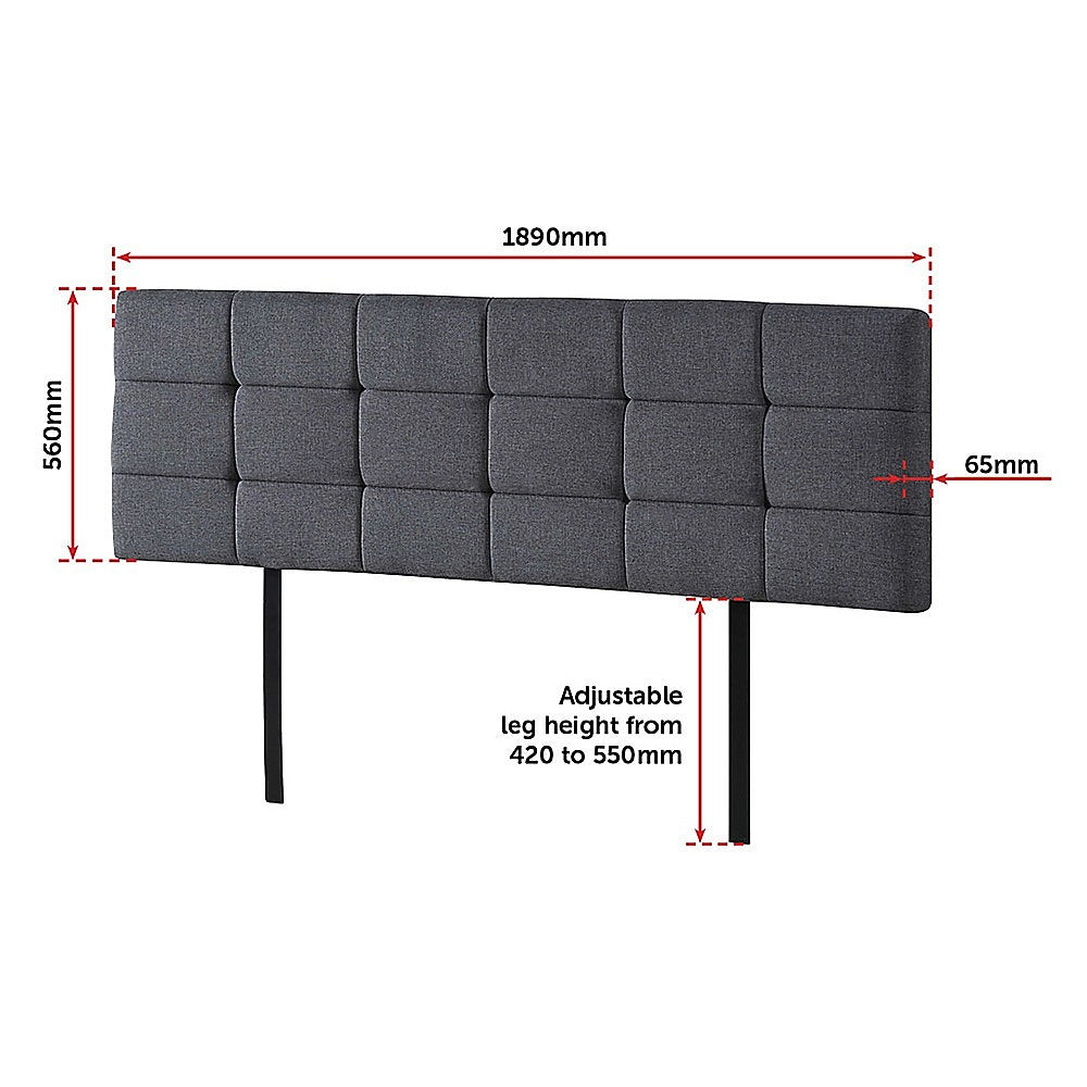 Billilingra Linen Bed Head, Grey King