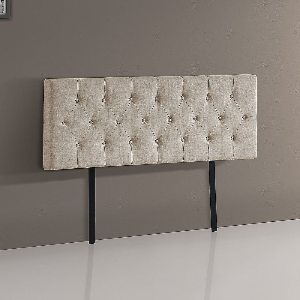 Billilingra Linen Bed Head, Beige Queen